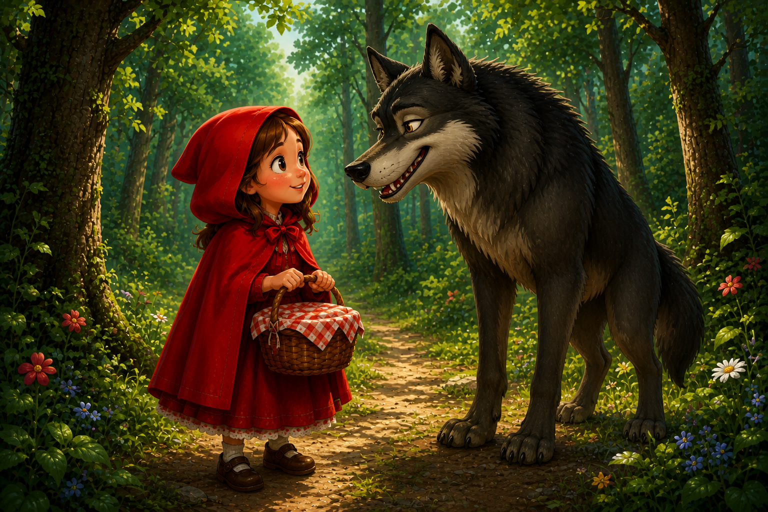 Caperucita con el lobo